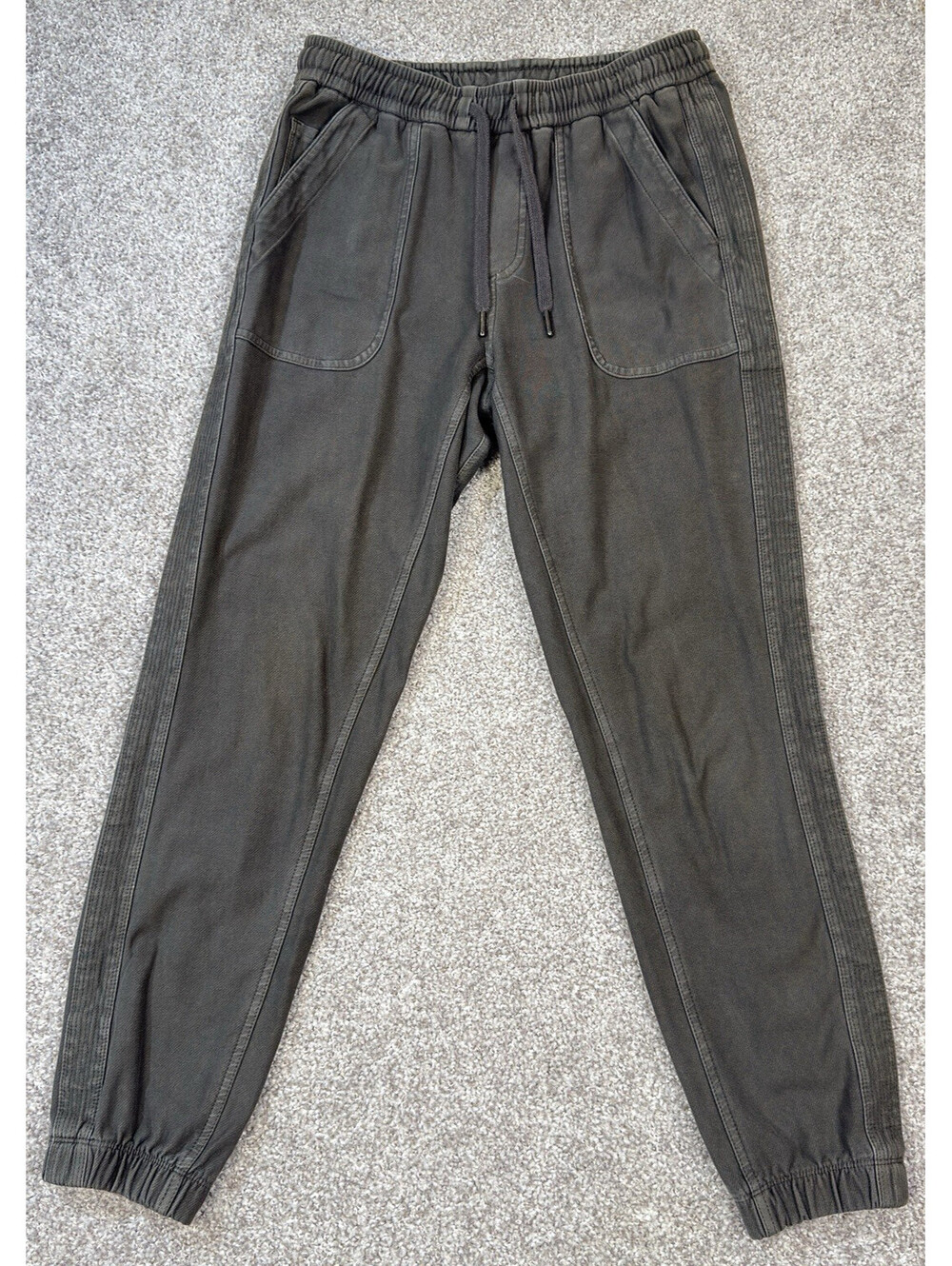 Athleta Farallon‎ Jogger Gray/Charcoal Elastic Drawstring Cotton Blend Pants 0